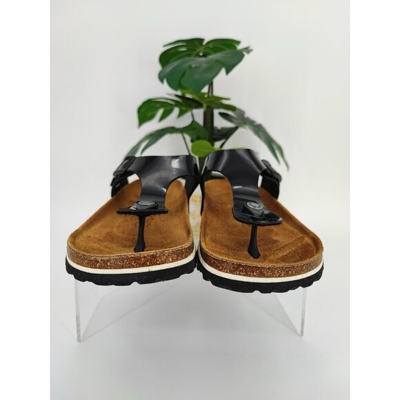 Betula By Birkenstock Women's Black Strap Thong Sandals Size 9 US - Picture 2 of 8